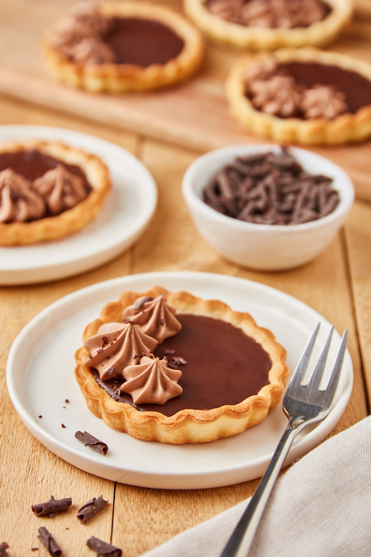 recette de Tartelettes au chocolat praliné