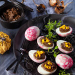 recette d'Oeufs marbrés à la mayonnaise noire