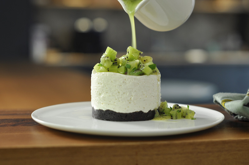 recette de Cheesecake de kiwi et chocolat