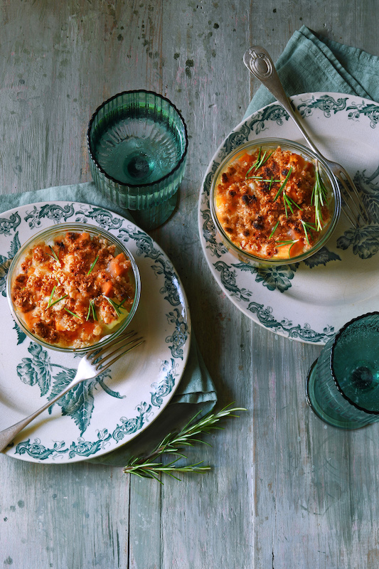 recette de Crumbles de légumes au fromage de chèvre