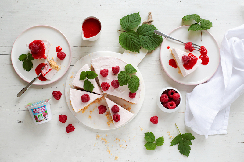 Cheesecake framboise au yaourt brassé