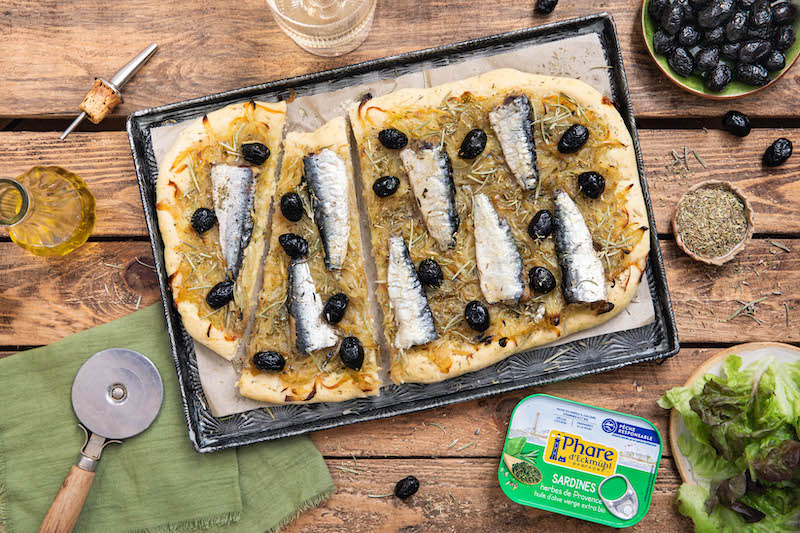 recette de Pissaladière aux sardines aux herbes de Provence