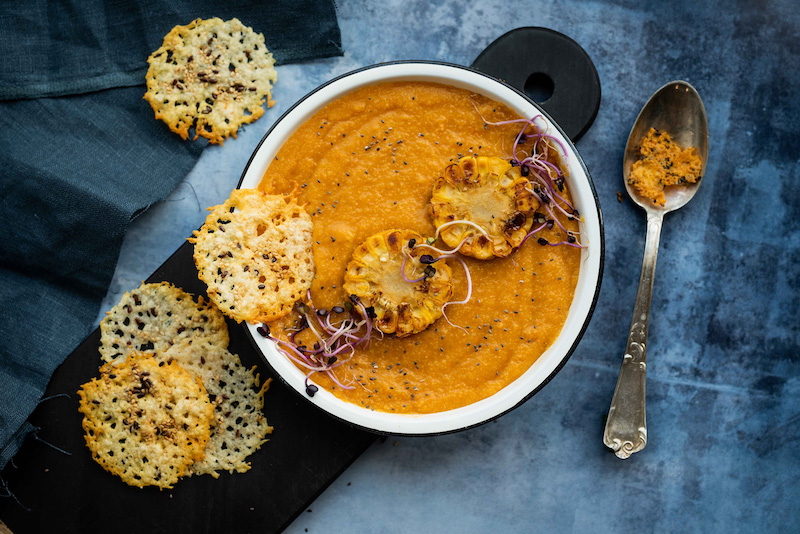 recette de Soupe de maïs et carottes