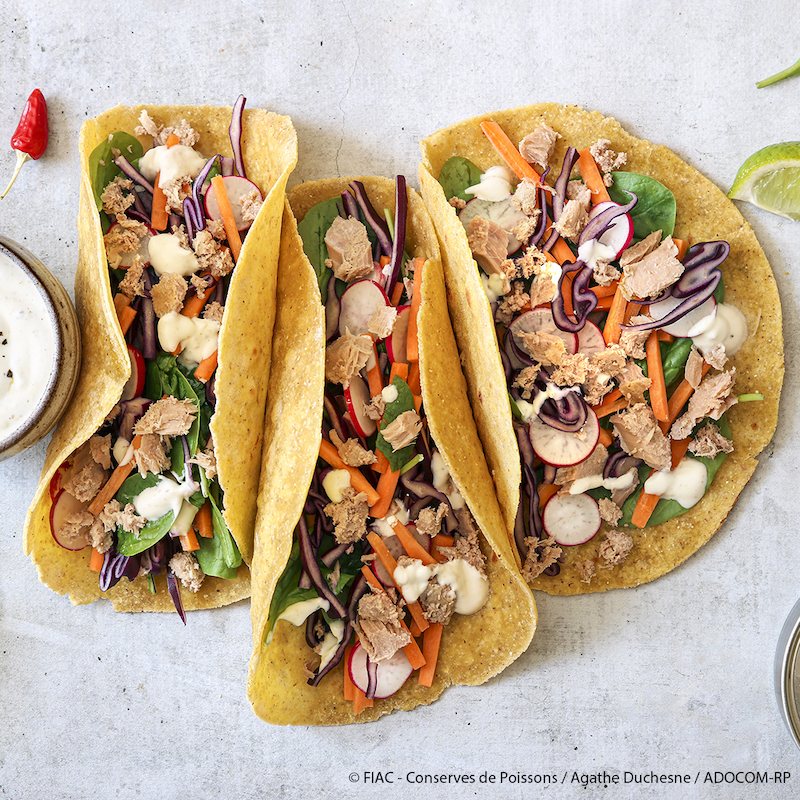 recette de Tacos au thon en conserve