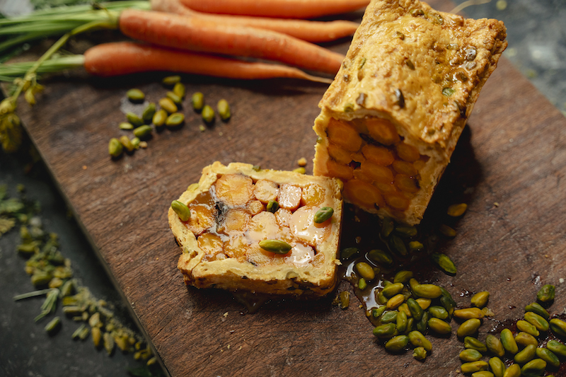 Pâté en croûte de carottes et pistache