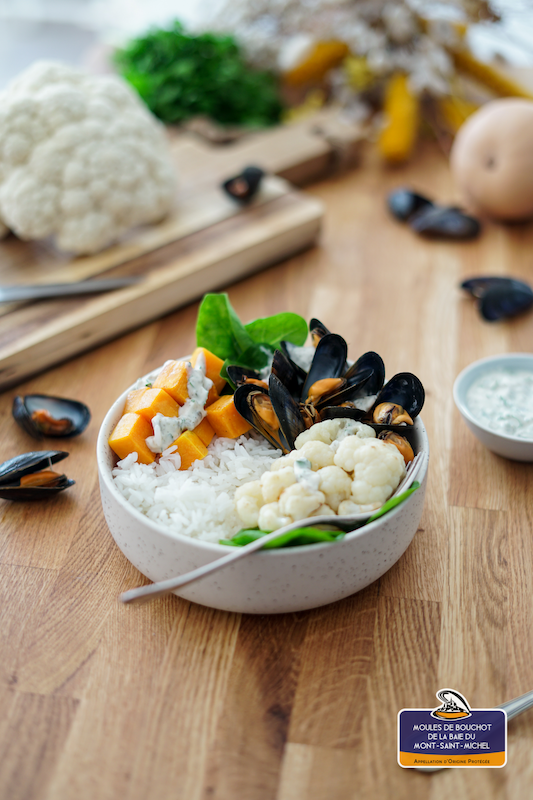 recette de Poke bowl aux moules de bouchot