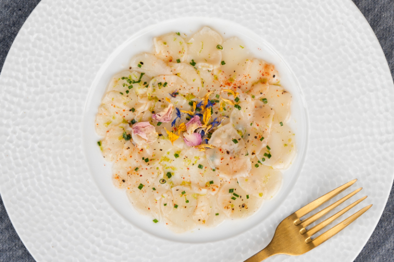 Carpaccio de Saint-Jacques au vinaigre