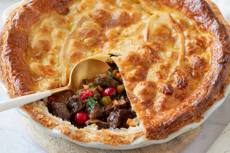 Tourte de boeuf aux canneberges