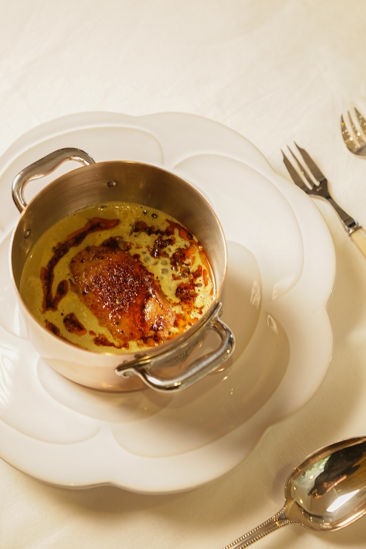 recette de Potage de lentilles au foie gras