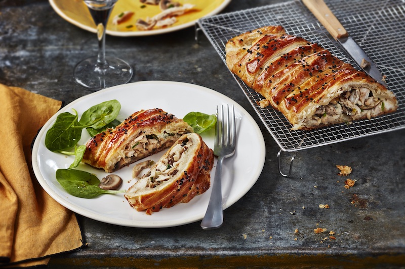 recette de Feuilleté de lapin tressé au Roquefort