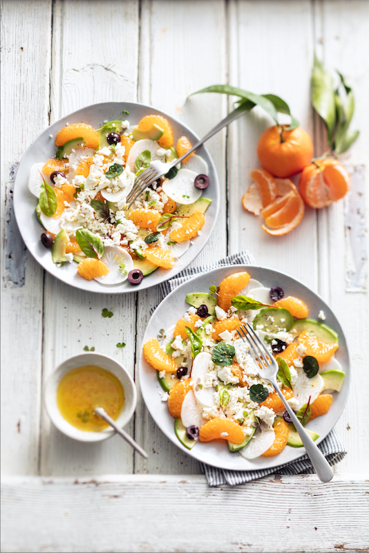 recette de Salade de clémentines de Corse à la feta