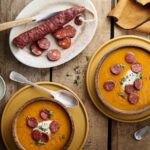 recette de Velouté de butternut au chorizo doux