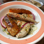 Butternut rôtie au thym et maquereau