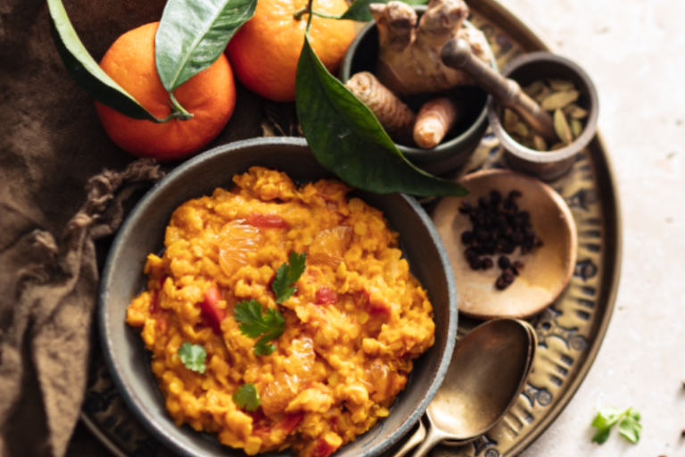 Dhal de lentilles corail à la clémentine