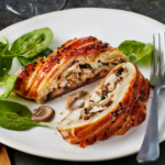 Feuilleté de lapin tressé au Roquefort