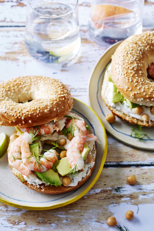 recette de Bagel avocat crevette au fromage