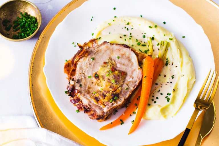 Rôti au lait farci aux marrons