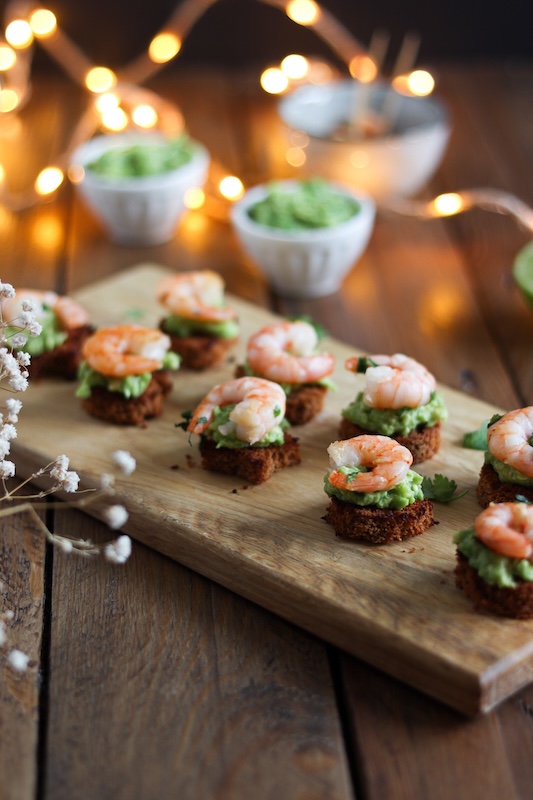 recette de Bouchées aux crevettes et pain d’épices