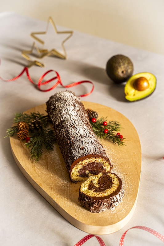 recette de Bûche de Noël à l’avocat et au chocolat