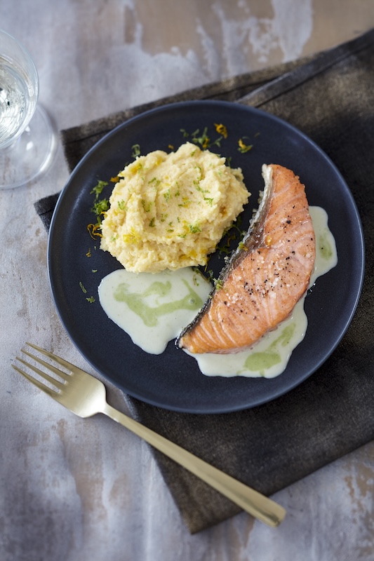 recette de Pavé de saumon crémeux de céleri