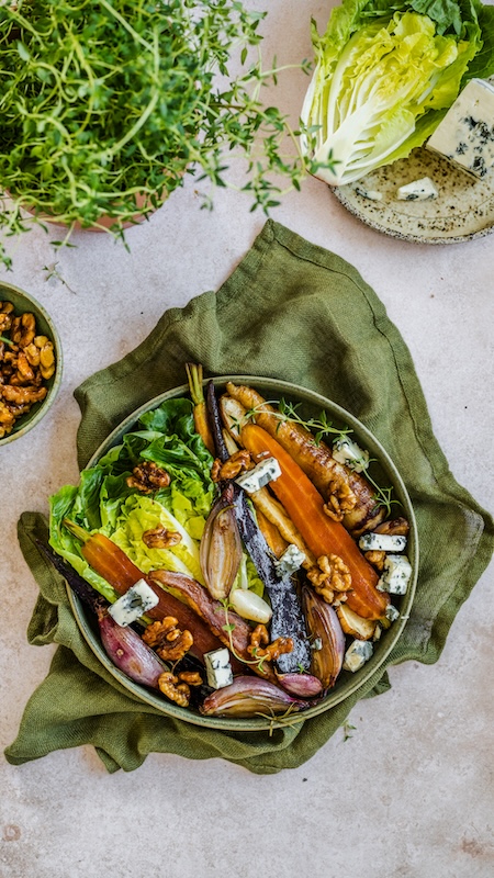 recette de Salade chaude aux légumes grillés