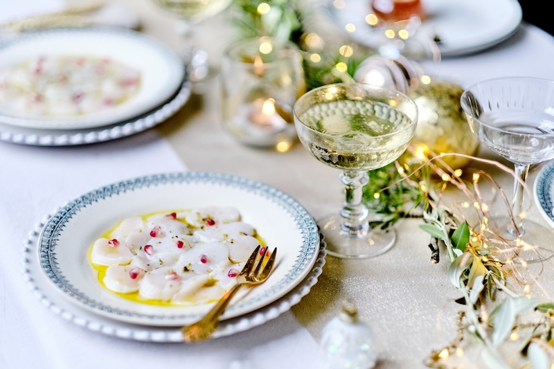 Carpaccio de Saint-Jacques à la pistache