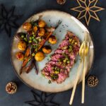 recette de Tataki de boeuf et légumes rôtis