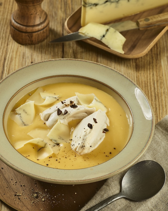 recette de Velouté de courge au Morbier