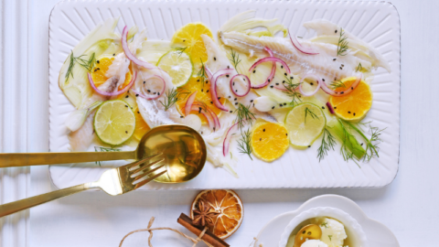 Ceviche de daurade au fenouil et à l’orange