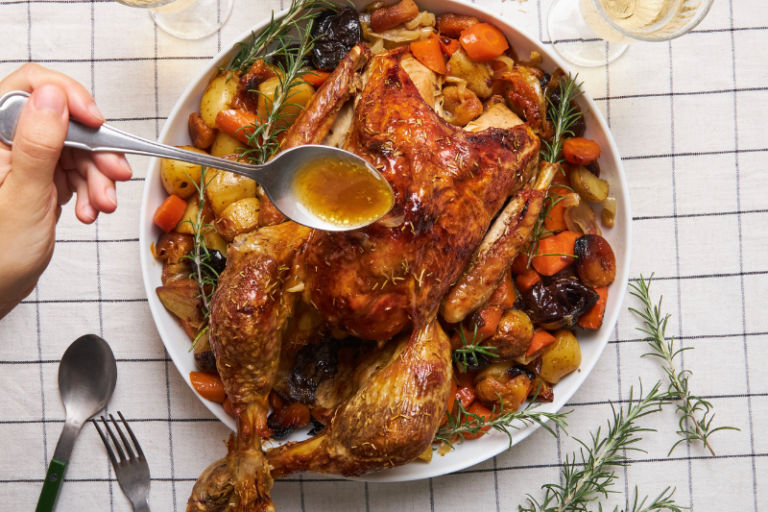 Dinde rôtie aux fruits secs