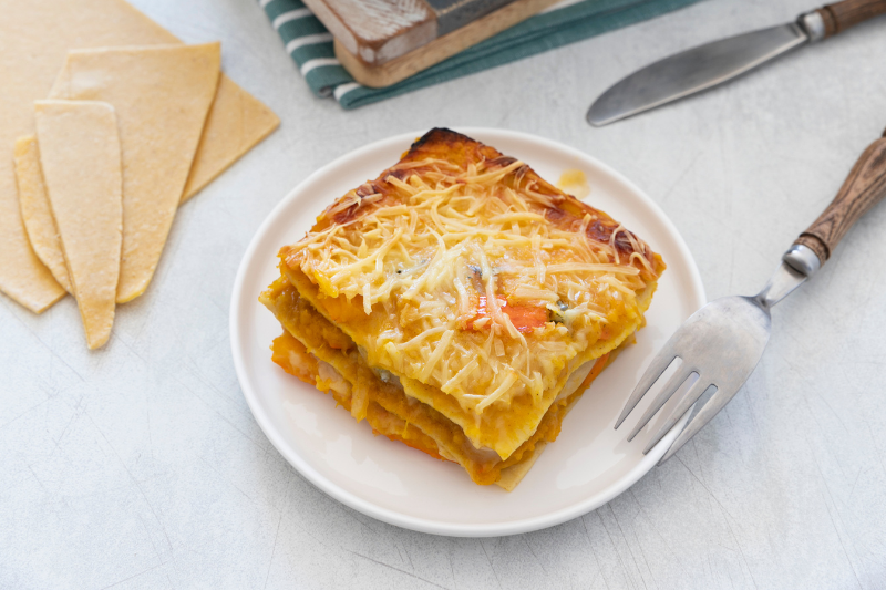 Lasagnes cumin potimarron et Roquefort