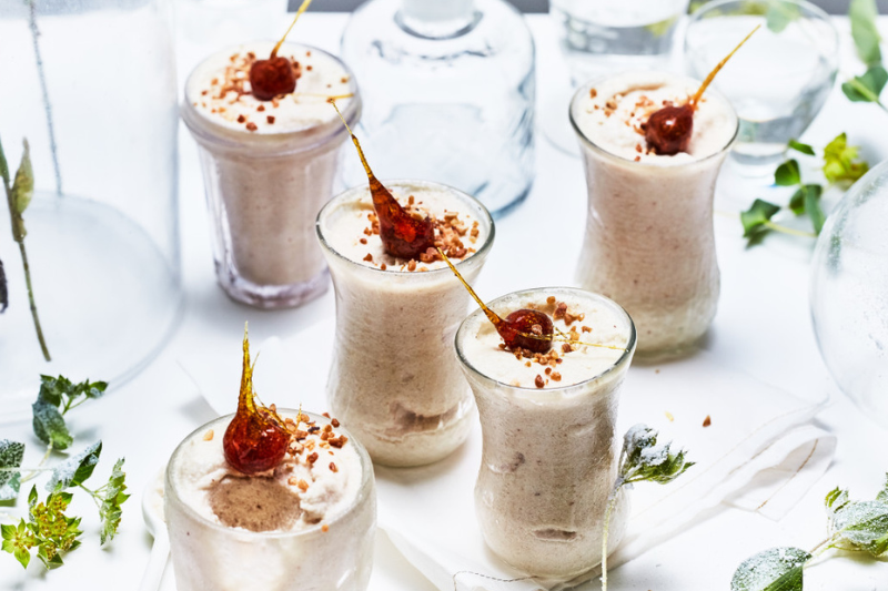 Mousse de marron et noisette caramélisée