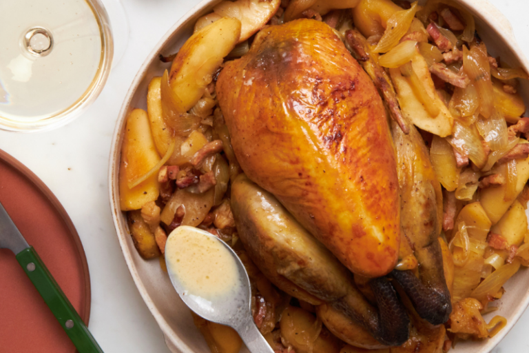 Pintade rôtie au cidre