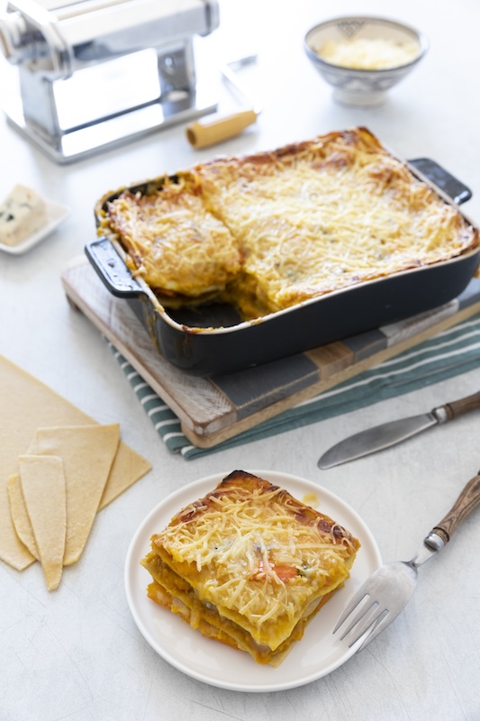 recette de Lasagnes cumin potimarron et Roquefort