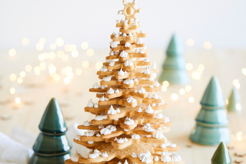 Sapin en pâte sablée aux noisettes