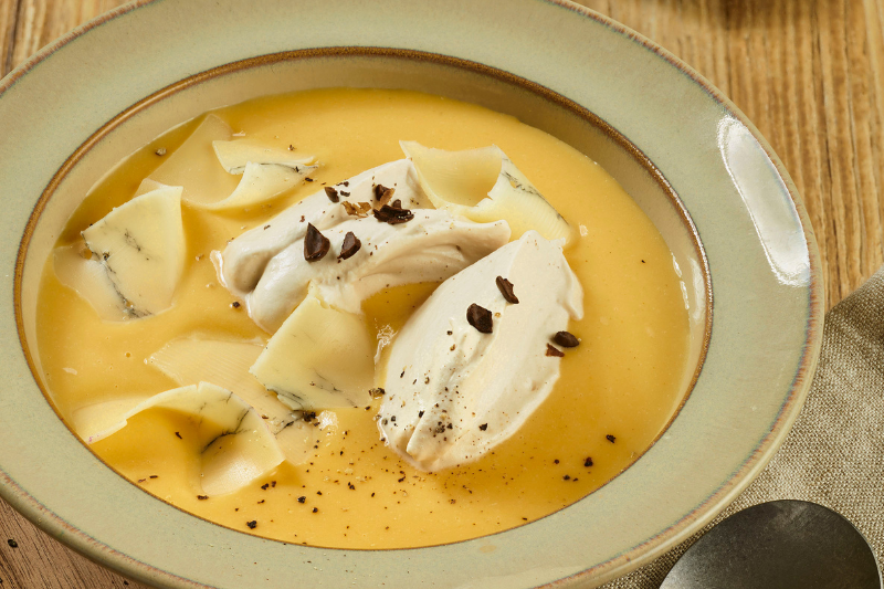 Velouté de courge au Morbier