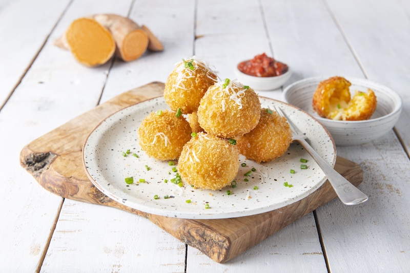 recette de Arancini à la mozzarella et aux patates douces