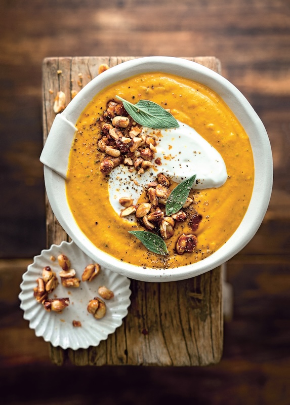 recette de Soupe de butternut et purée de cacahuètes