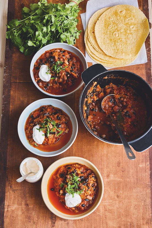 recette de Chili sin carne aux deux haricots