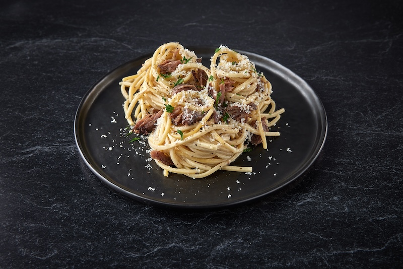 recette de Spaghetti carbonara aux joues de porc