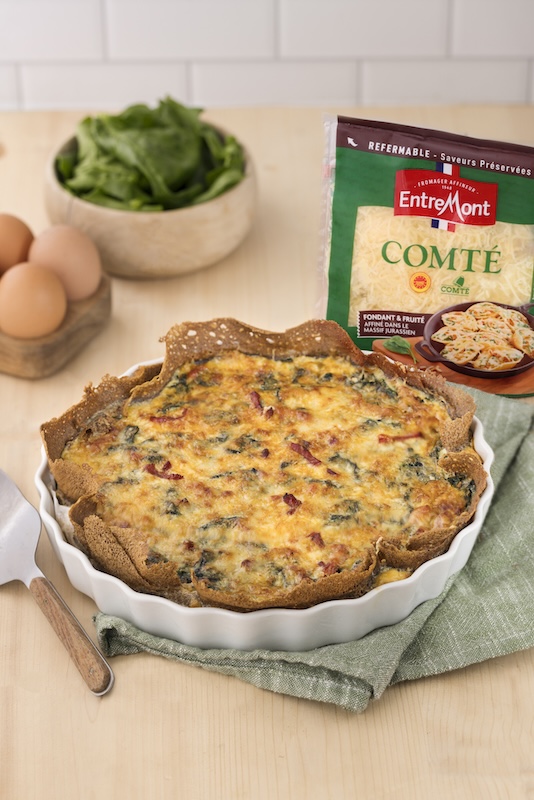 recette de Crêpes façon quiche au Comté