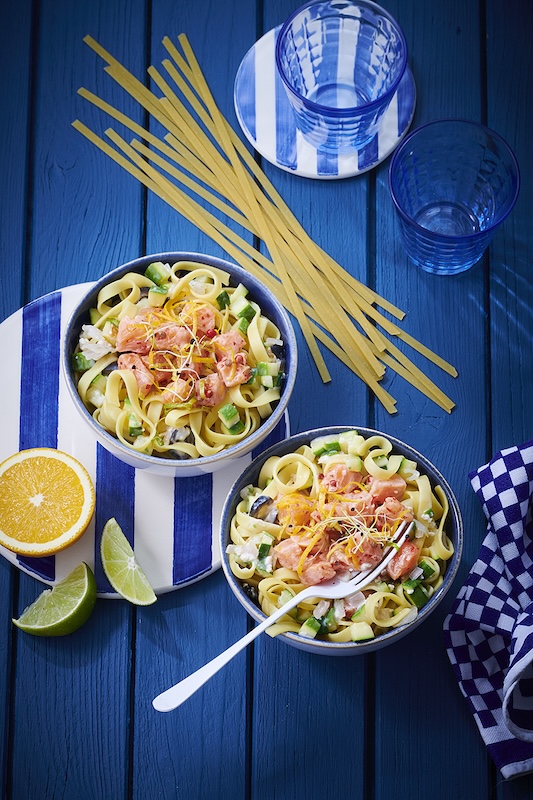 recette de Tagliatelles au saumon revisitées au gingembre