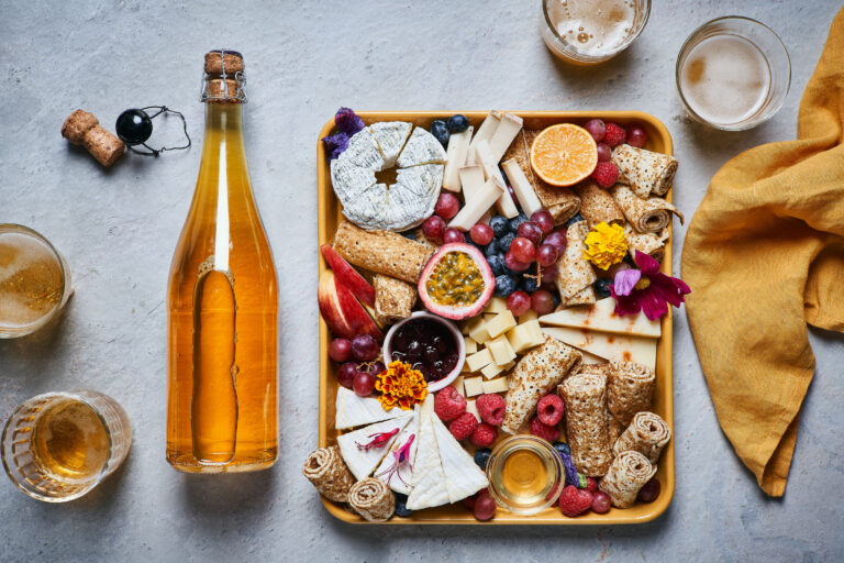 Planche de crêpes et fromages