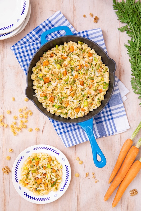 recette de Poêlée de collerettes aux légumes et pesto