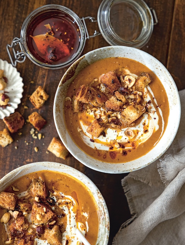 recette de Soupe de patates douces rôties