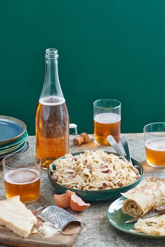 recette de Tagliatelles de crêpes nage de Parmesan