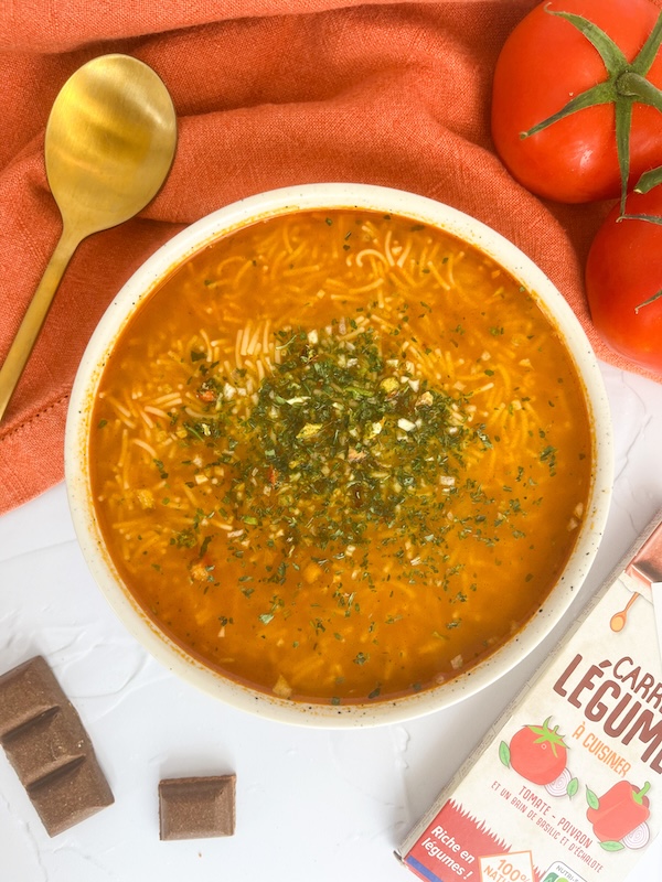 recette de Bouillon de vermicelles Tomate Poivron