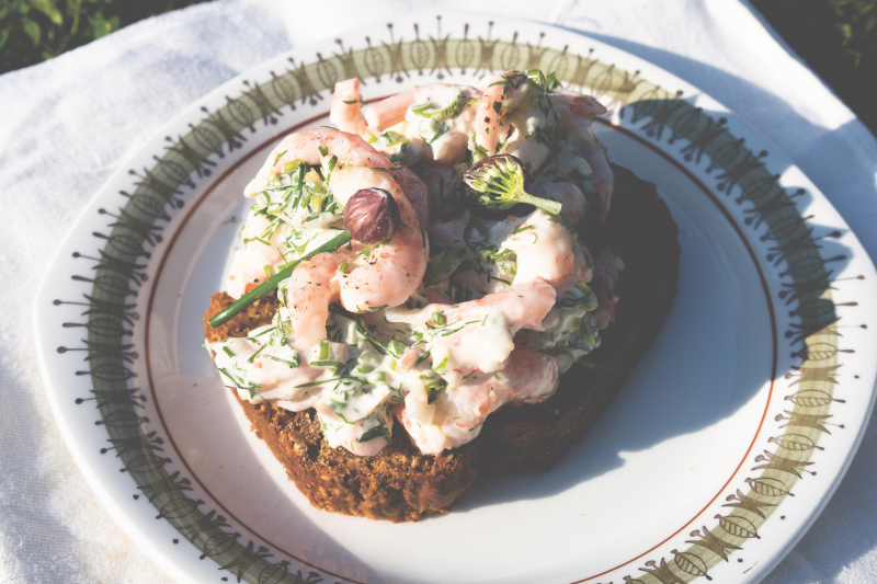 Crevettes à la mayonnaise d’aneth