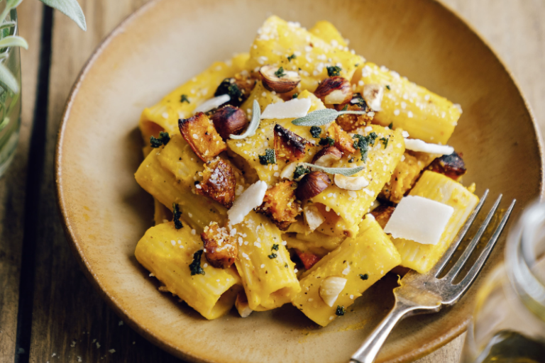 Pâtes à la sauce de potimarron