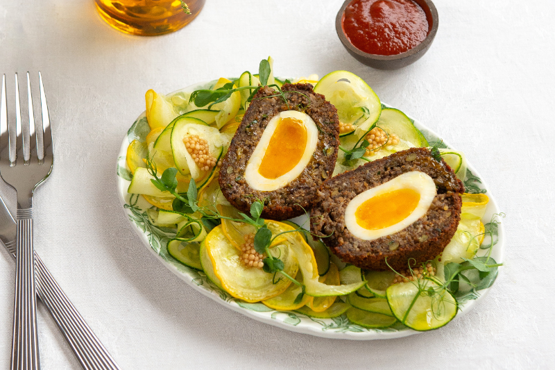 Scotch egg à la sauce barbecue